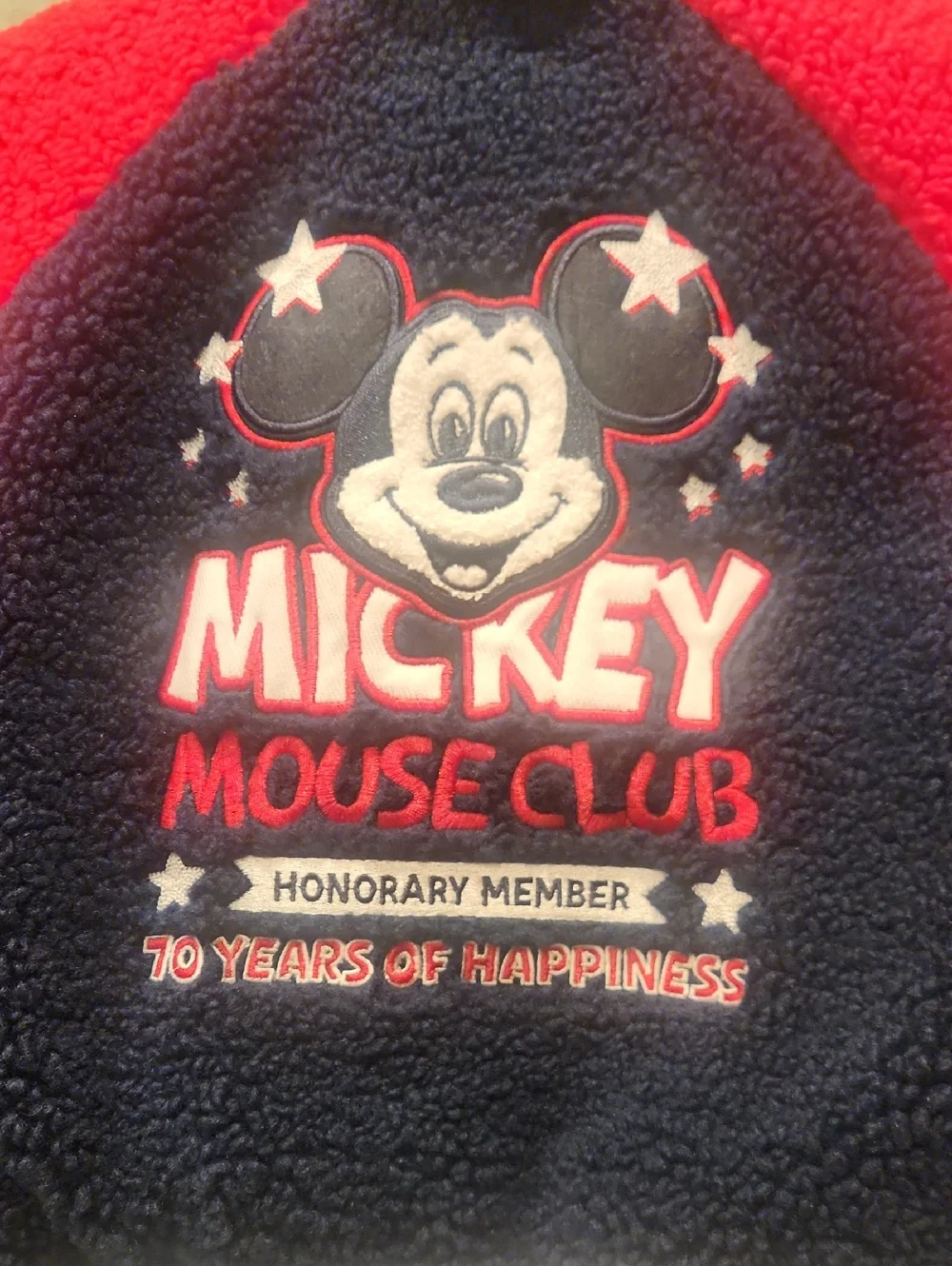 Disney Navy and Bright Red Mickey Mouse Club Jacket